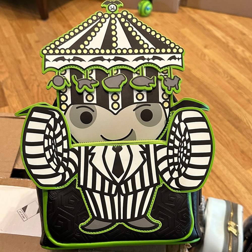 Loungefly Beetlejuice Chibi Carousel Beetlejuice Glow-in-the-Dark Mini Backpack